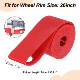 HARFINGTON 2pcs Bicycle Rim Strip 26" x 20mm PVC Bike Tire Liner Bicycle Wheel Rim Tape Inner Tube Tape Anti-Scratched Guard Cushion Pad Protector for Road MTB Mountain Bike