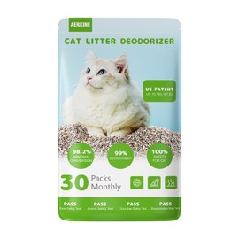 AERKINE Cat Litter Deodorizer - Pet Odor Eliminator For Home Non Toxic and Safe for Kittens, Cat Box Odor Eliminator &Kitty Litter Deodorizer Better Than Baking Soda(30packs)