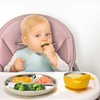 MISSLILI Stainless Steel Kids Plates and Bowls with Suction, Divided