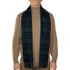 Oxfords Cashmere 100% Lambswool Plaid Tartan Scarf, Black Watch