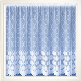 Marseille White Net Curtains, Lace Curtain, 153cm 60" Drop, Cut To Width