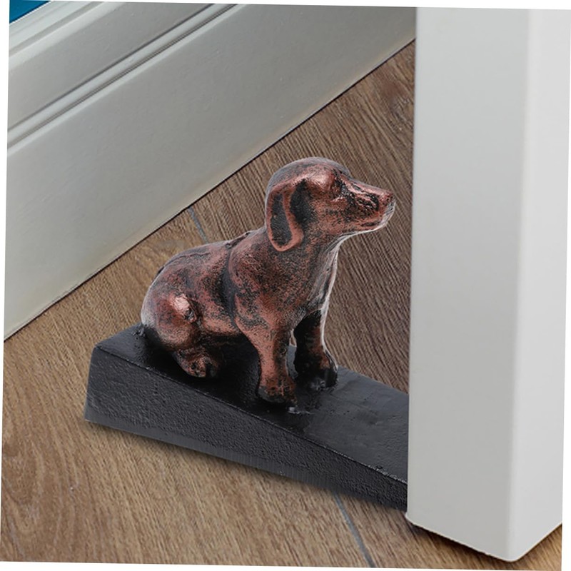 COHEALI Heavy Duty Cast Iron Door Stop Dog Ornament Prevents