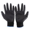 Black 12 Pairs PU Safety Coating Palm Work Gloves Grip