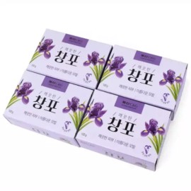 Soap 세안비운 향기 미용 샤워바 창포 비누 100g (4P) 솝 바디 향좋은 목욕 Fragrant Face and Body Wash Shower Bar Changpo Soap 100g (4P) Soap Body Good Scent Bath