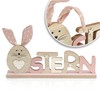 com-four® 2x decorative displays for Easter - lettering with Easter
