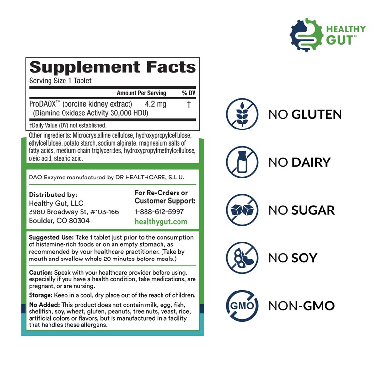 Healthy Gut HistaHarmony | Delayed Release DAO Enzyme Supplement |