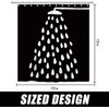 RiePoiia Black and White Shower Curtain Fun Shower Head and