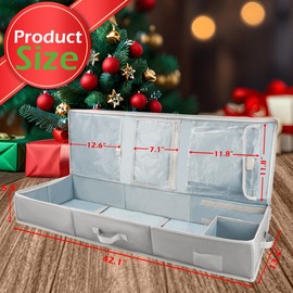 EXLIFBAG Wrapping Paper Organizer Storage for Christmas Gifts Wrapping Pape, Fits Ribbon, Ornaments, Holiday Accessories, 40"