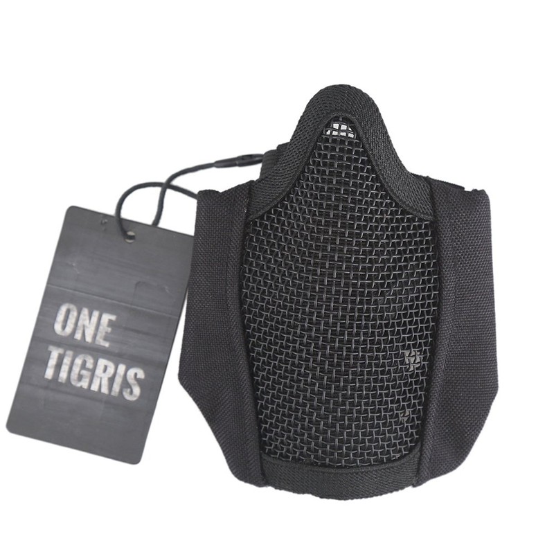 OneTigris Foldable Half Face Mask Mesh Mask for Airsoft Paintball