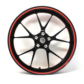 Wheel Rim Sticker Rim Stripes Width 7 mm Neon with Mounting Tool 16 Inch 17 Inch 18 Inch 19 Inch Accessories for Car Motorcycle Rims Sticker (Neon Red)