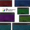 UrbanX UX030 Lightweight Ergonomic Keyboard with Background RGB Light, Multi