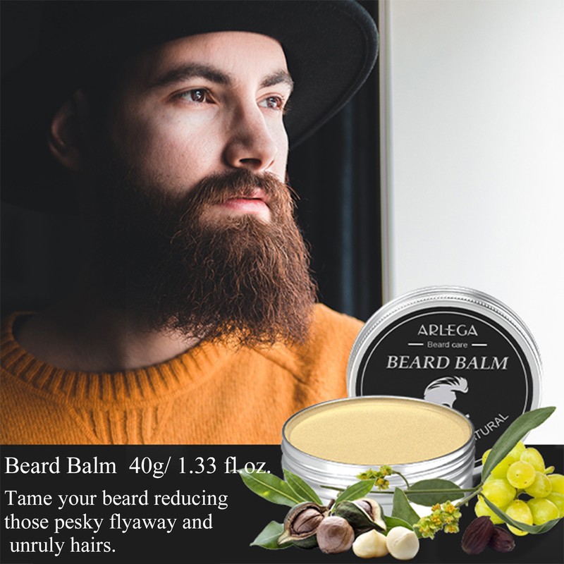 Arlega 5 In 1 Beard Growth Kit, Beard Oil, Beard