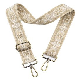 LEMEDE Purse Strap Adjustable Replacement Crossbody Bag Strap Retro Jacquard Embroidery Shoulder Straps for Canvas Bag