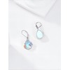 Seiyang Butterfly Moonstone Earrings 925 Sterling Silver Teardrop Moonstone Leverback