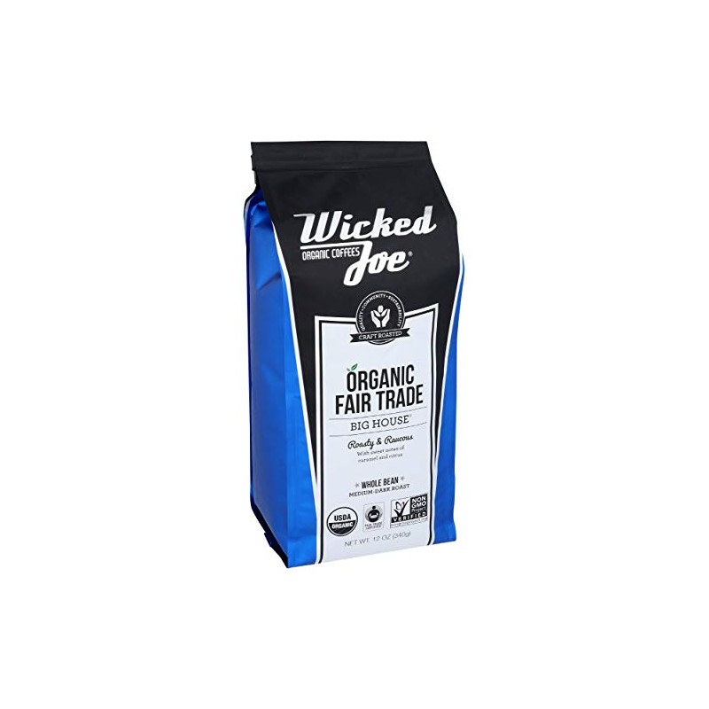 Wicked Joe Coffee Big House Whole Bean, 12 oz