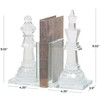 Deco 79 Crystal Chess Decorative Bookends Oversized Non Skid Bookends