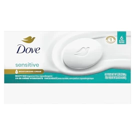 Dove Sensitive Beauty Bar Soap - Fragrance Free, 6 Bars