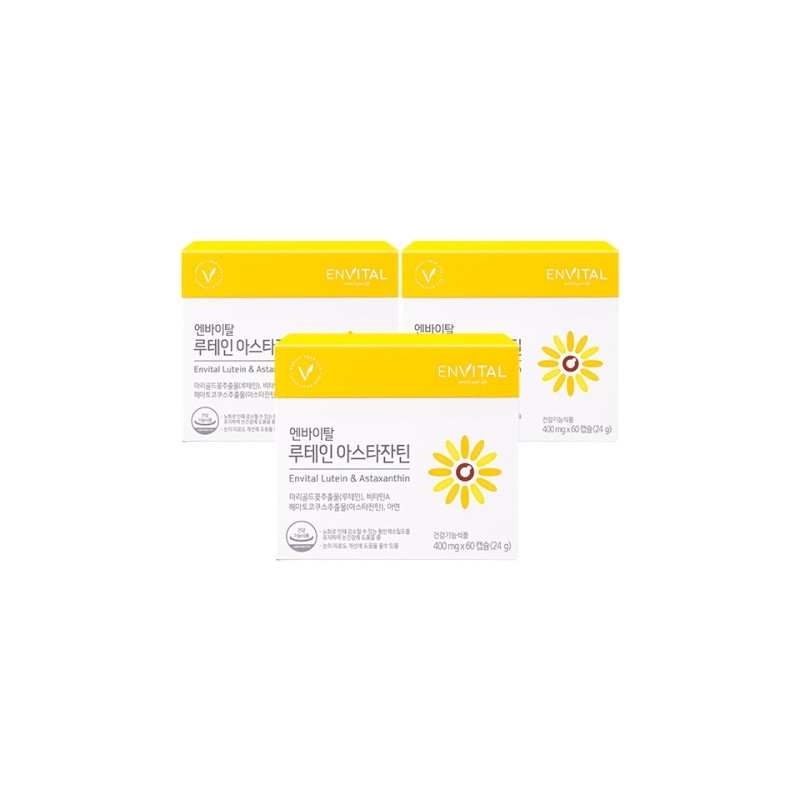 Envital Lutein Astaxanthin 400mg 60 Capsules / 엔바이탈 루테인아스타잔틴 400mg