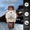 RORIOS Men's Automatic Tourbillon Watch Diamond Skeleton Watch Waterproof Mechanical
