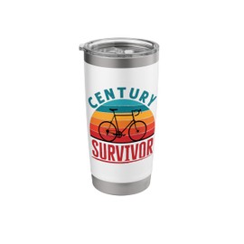 Century Survivor 100 Mile Bicycle Ride Road Cycling Stainless Steel Insulated Tumbler
