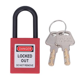 38mm Lockout Tagout Lock Nylon Engineered Dust Proof Energy Isolated Safety Padlock with 2 Keys for Lock Out Tag Out Stations Devices Lockout Tagout Locks Safety Padlock