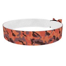 Camouflage orange Stoffarmband - Wasserfestes Satin Armband - Trendiges Muster Armband - Stylisches Casual Armband für Männer und Frauen - Perfekt für Festivals und Outdoor-Aktivitäten
