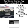 BOGAR TECH DESIGNS Rear Back Middle Window American Flag Vinyl