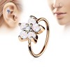 Tapsi´s Coolbodyart® Hoop Ring Nose Piercing Ear Cartilage Ring Rose
