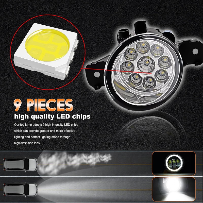 Fit For NISSAN SENTRA 2004-2019 LED Fog Lights Assembly,Front Bumper