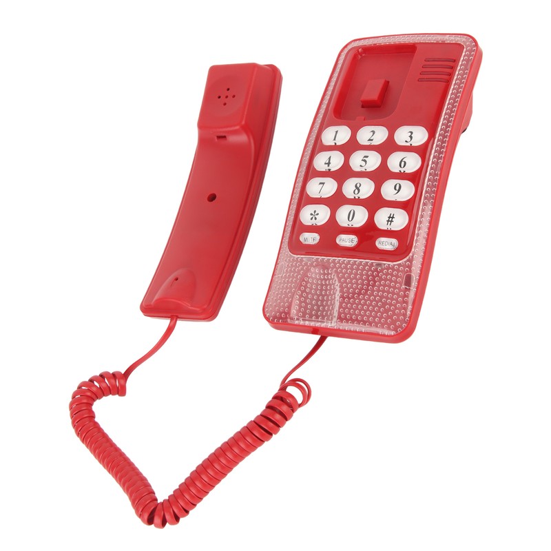 KXT‑438 Wall Mounted Home Phone Corded Telephone with Redial Quick