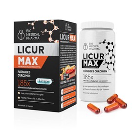Turmeric capsules 185 x Higher Bioavailability NovaSOL® Turmeric High Dose 670 mg 1 Capsule Daily Vegan, GMO and Gluten Free LICUR 7000 Premium Liquid Turmeric Capsules