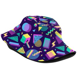 Retro 80s 90s Bucket Hat Cute Fisherman Hat Fox Bucket Hats Sun Hat for Fishing Hiking Camping