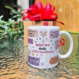 Nurse Appreciation Mug Nurse Daily Affirmation Gifts for Women, Nursing Student Essentials Mug, Nursing School Graduation Gifts, Nurses Week Gifts, Nurse Daily Affirmations for Work Inspirational Gift