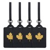 4 Pack Luggage Tag, Anyos PU Leather Travel Bag Labels