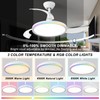 36 Inch Retractable Ceiling Fan with Lights Remote Control LED