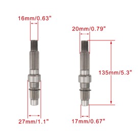WOOSTAR Short Output Shaft Replacement for GY6 125cc 150cc Engine ATV Scooter Go Kart