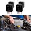 Arwrilt 4 PCS Car 5 Pin Power Relay, 12V 30A