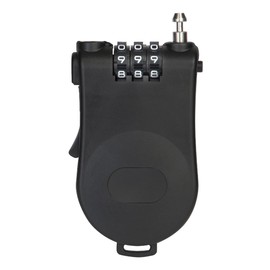 Grandios GD-WIREROCK-BK Wire Lock Dial Type Saddle Bicycle Bike Wire Lock Dial Small Lightweight Retractable