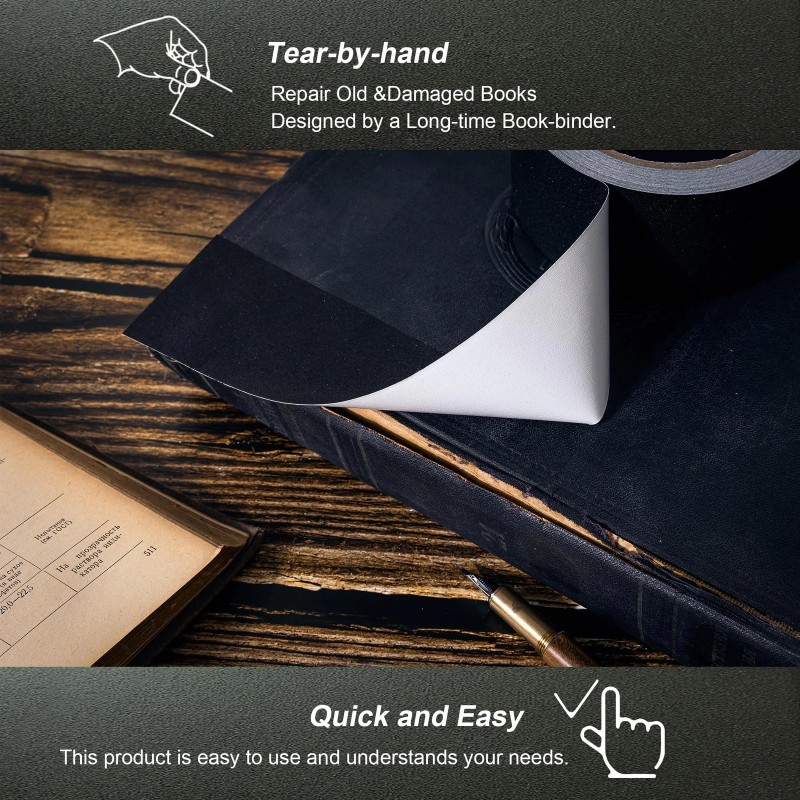 TSSART Book Repair Tape - Self Adhesive Matte Book Binding