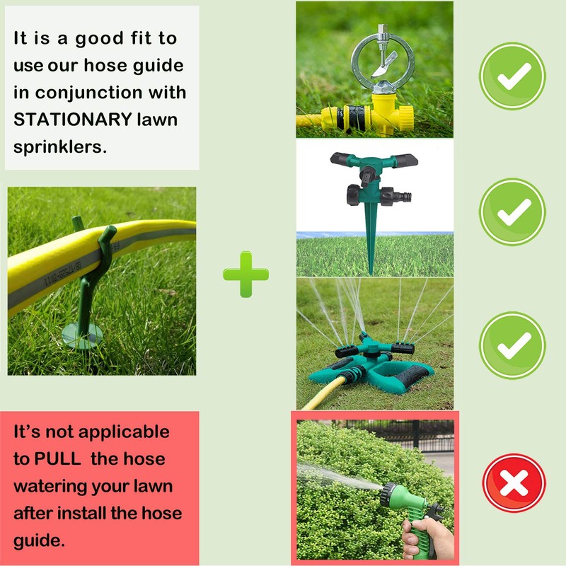 Garden Hose Guide Stake Holder Set of 8 Lawn Hose
