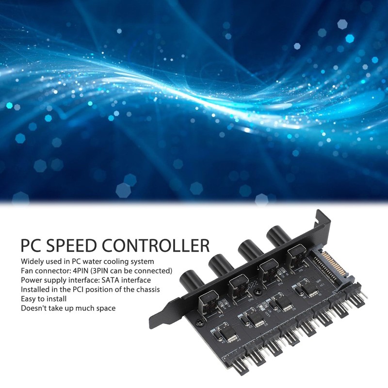 Sanpyl 4 Knob Cooling Fan Speed Controller, 8 Channels, PWM,
