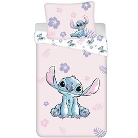 Jerry Fabrics Lilo and Stitch Pink Reversible Bed Linen Pillow Duvet Set 135 x 140 x 200 cm