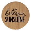 Enthoozies Hello Sunshine Tan Laser Engraved Leatherette Compact Mirror -
