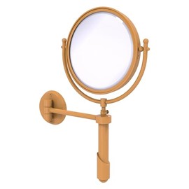 Allied Brass TRM-8/4X-GLY Tribecca Collection Wall Mounted Make-Up Mirror 8 Inch Diameter with 4X Magnification, Golden Yellow