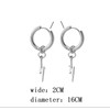 Punk Lightning Hoop Earrings Lightning Bolt Drop Dangle Earrings Jewelry