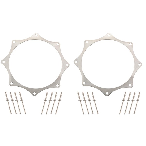 Stainless Exhaust Trim Rings for 3.5" exhaust w rivets Turbo