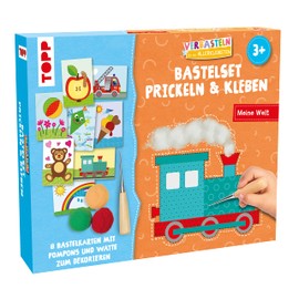 TOPP Crafting for the Little Ones: Craft Set Tingling & Gluing. My World: Instructions and Material for 8 Craft Cards Including Needle and Base