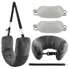 2Pcs Stuffable Travel Neck Pillow,Velvet No‑Filler Fillable Travel Pillow