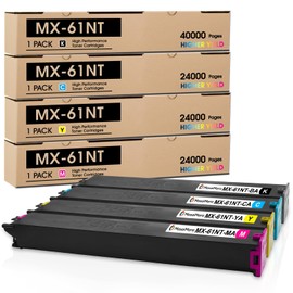 MasaiMara MX-61NT MX61NT Compatible Toner Cartridges for Sharp MX-61NT-BA MX-61NT-CA MX-61NT-MA MX-61NT-YA MX3071 MX-2651 MX-3050 MX-3070N MX-3071 MX-3570V MX-5070V MX-3550 Printer