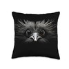 Ostrich Eyes Throw Pillow